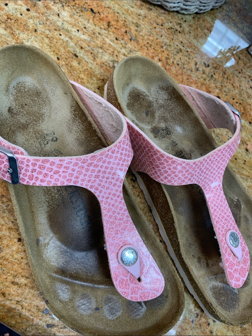 Birkenstock Pink T-Strap Thong Sandals - Picture 7 of 9
